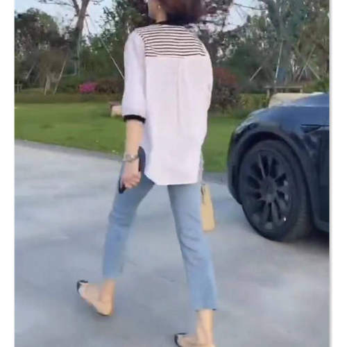 大爱美依缘通勤风短袖棉