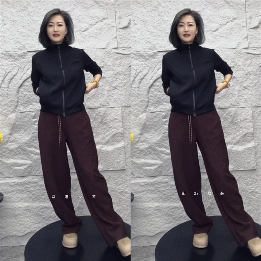 入秋欧货显瘦半高领百搭拉链外套