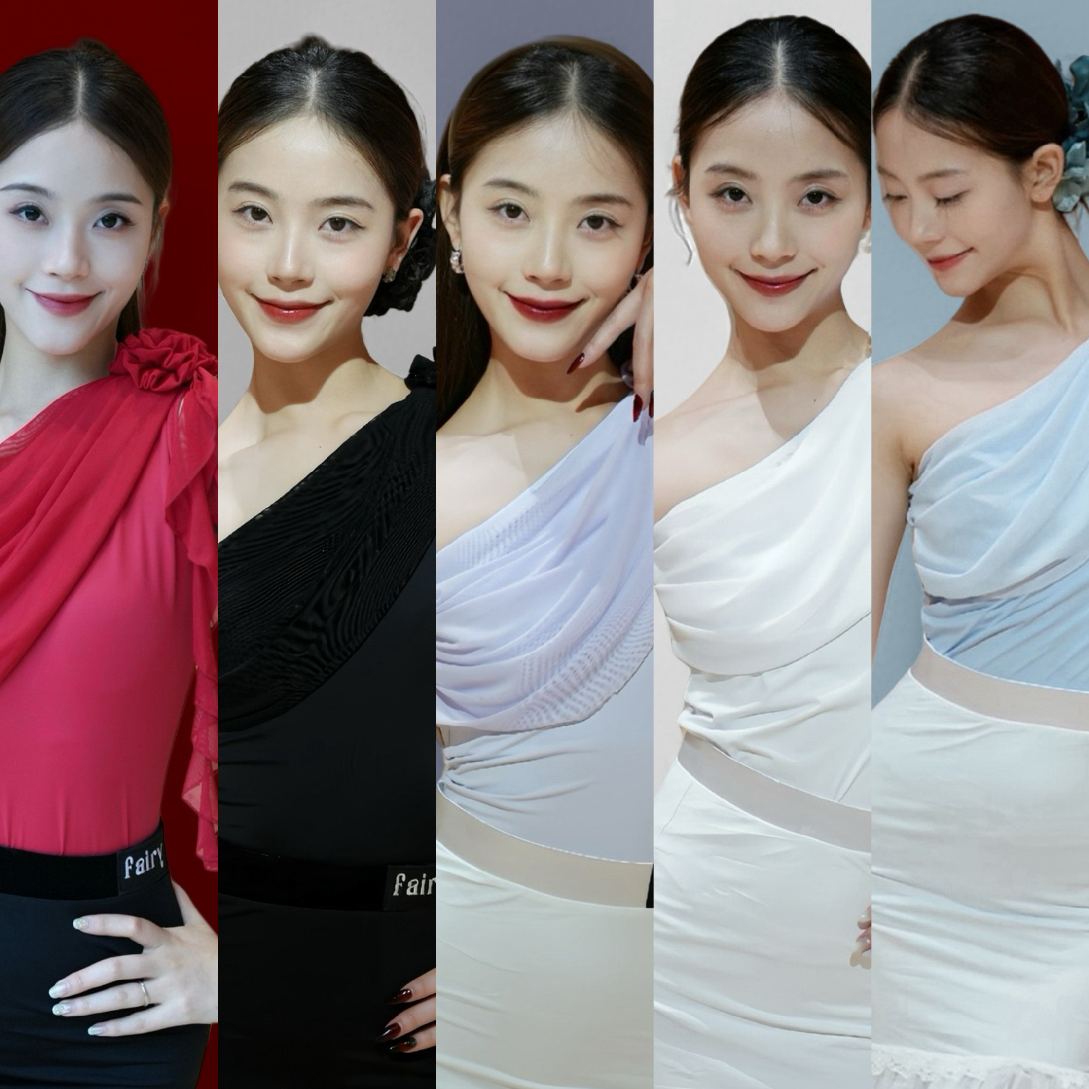 Fairy摩登网纱褶皱仙气连体衣