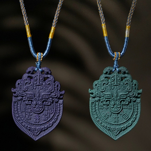 合香牌山鬼花钱令牌吊坠项链男女款复古脖挂吊坠挂件文玩小件工艺