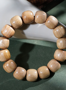 桃木老型珠文玩佛珠手串木串念珠手链异形珠桶珠男女款把玩手饰品
