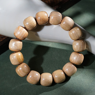 桃木老型珠文玩佛珠手串木串念珠手链异形珠桶珠男女款把玩手饰品