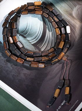 达拉干沉香随行方糖珠文玩手链念珠手持方桶珠多圈手饰方块珠串