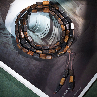 达拉干沉香随行方糖珠文玩手链念珠手持方桶珠多圈手饰方块珠串