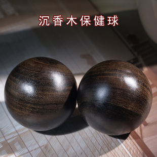 菩萨棋沉香木保健球文玩手球手工打磨按摩球小众木作工艺小件