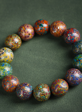 玄同中国大漆多宝手串多宝珠手链犀皮细螺钿漆器男潮佛珠男女款