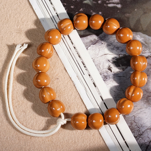 原皮雕刻屁桃猴头手串男文玩猴头土豪核桃单圈念珠菩提佛珠手链女