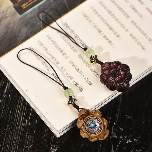 莲花转转钥匙扣手把件