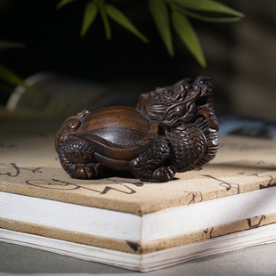 沉瑰宝沉香木光背龙龟手把件摆件工艺品男女文玩木质红木雕刻小件