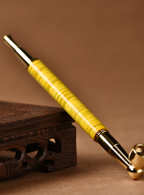 玄同 金丝楠木水波纹老式旱烟袋锅子合金两用过滤纪晓岚烟杆烟枪