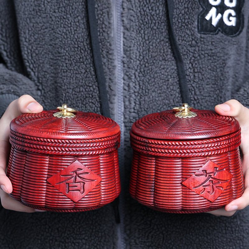 血檀非洲紫檀整木茶叶罐储茶缸醒茶罐茶盒茶叶桶工艺礼品家居摆件,家居饰品,桌面摆件,淘宝优惠券,粉丝福利购,淘宝优惠卷
