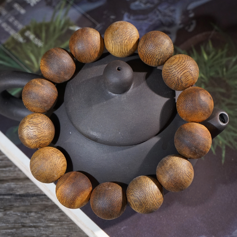 芽庄黄棋楠沉香圆珠手串文玩手链花果甜乳香男女木串收藏念珠礼品