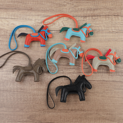 手工真皮小飞马H家包包挂件