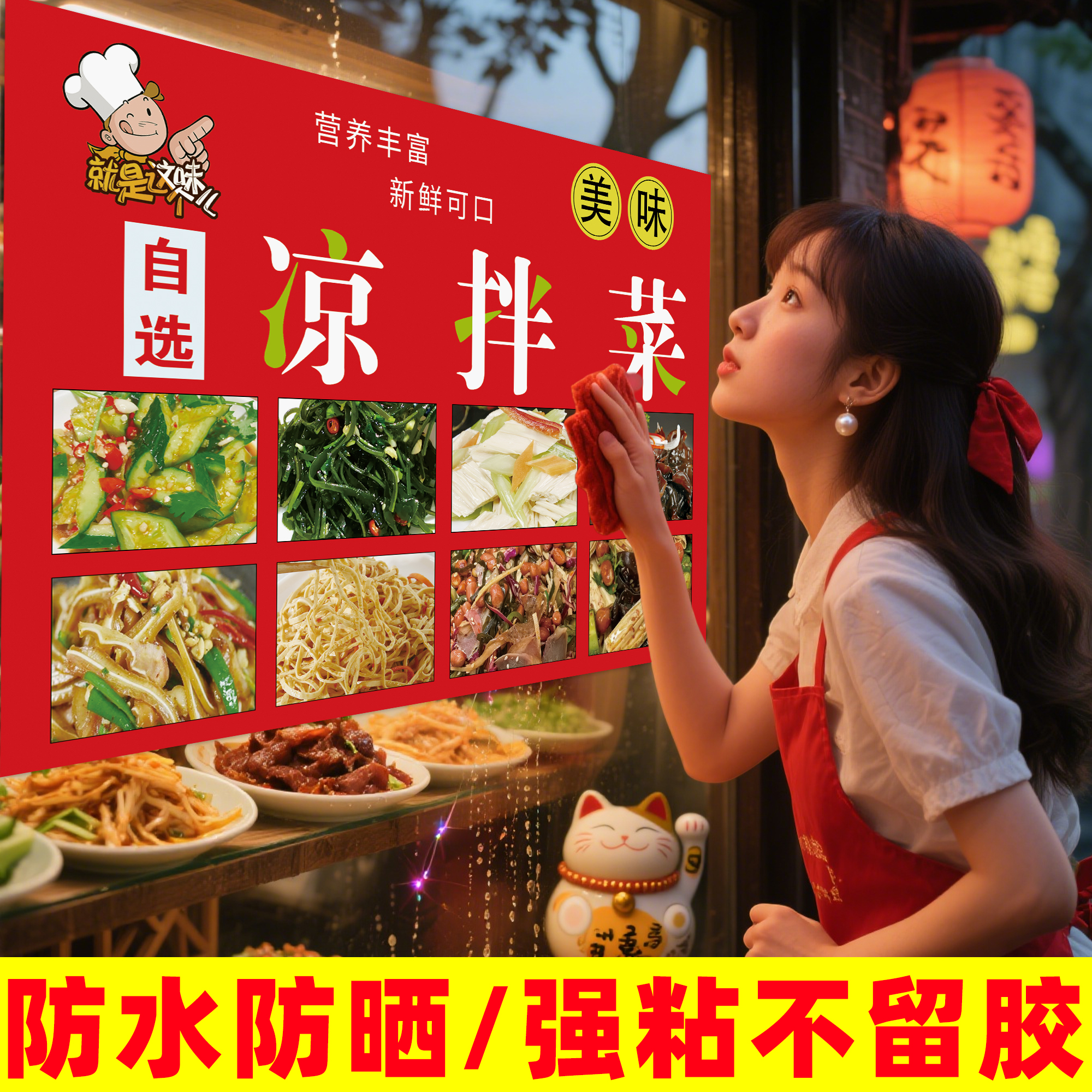 凉拌菜宣传广告海报贴画