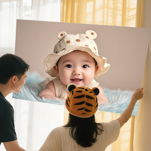 备孕男女送子图孕妇墙贴海报年画娃娃宝宝画龙凤胎报卧室送子贴纸