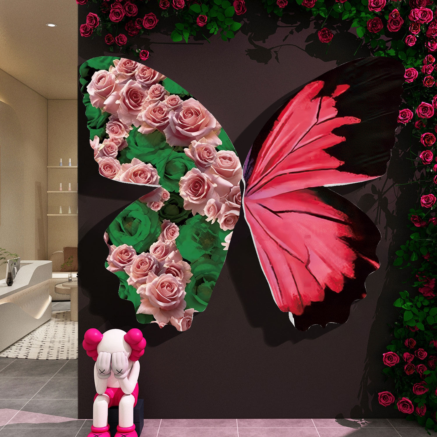 七天加购100件！美容院墙面装饰