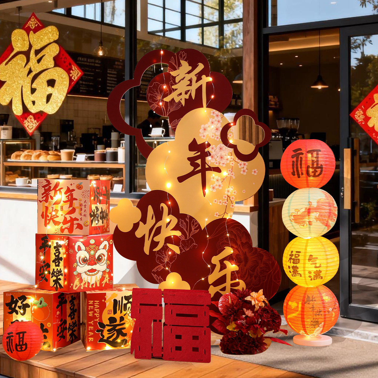 2026新款马年kt板立牌背景墙新年装饰品店铺门口氛围场景布置摆件,节庆用品/礼品,灯笼,淘宝优惠券,粉丝福利购,淘宝优惠卷