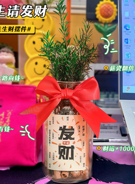 桌面摆件中式同事玻璃朋友植物调