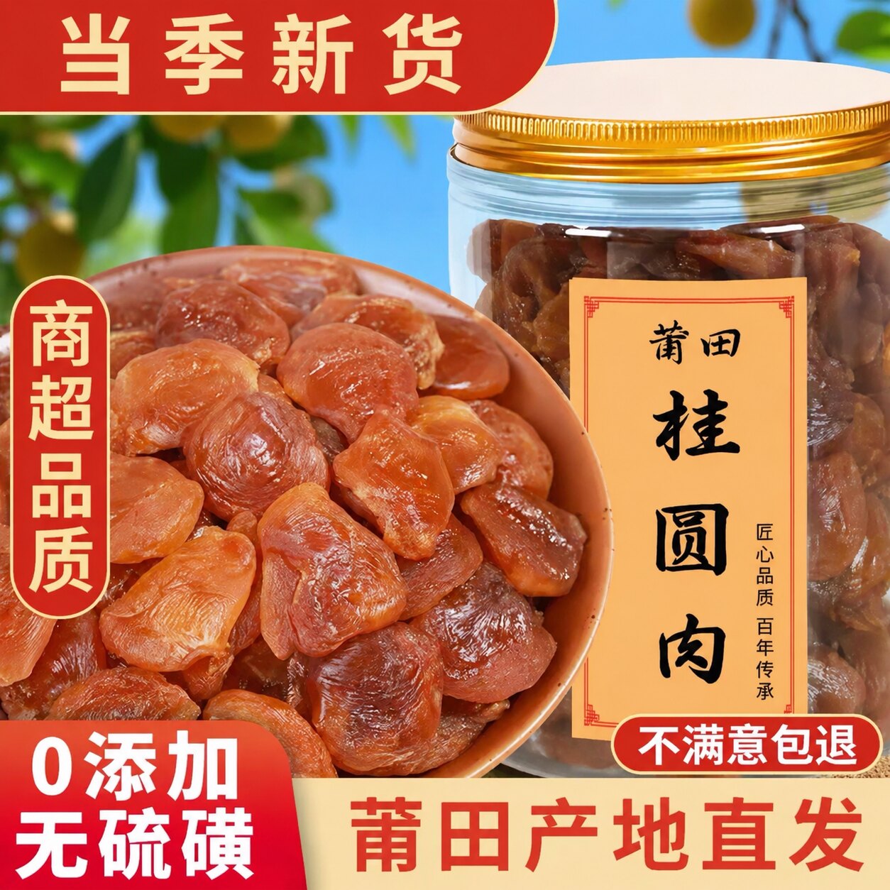桂圆肉干无核无硫磺0添加500g装