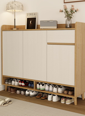 林业家具鞋柜家用门口玄关入户室内收纳柜阳台大容量储物鞋架定制