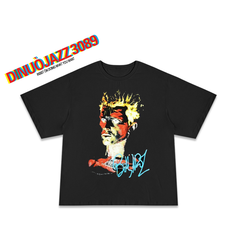 欧美高街潮牌Billy Idol比利 爱多尔人像印花宽松短袖T恤男街头潮|ruв категории Мужская одежда, футболка - от Buy2taobao.com для оказания профессиональной услуги покупки агента Taobao