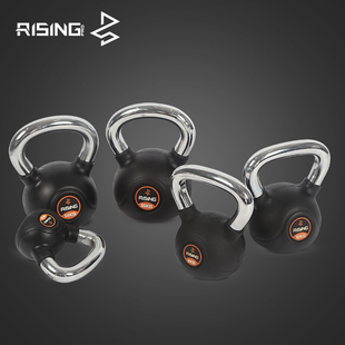 RISING锐思 包胶壶铃 健身提壶哑铃 2kg8kg~24kg 多规格选择 包邮