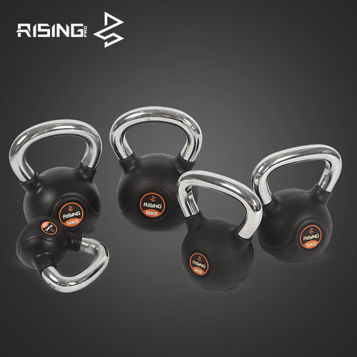 rising锐思包胶壶铃健身