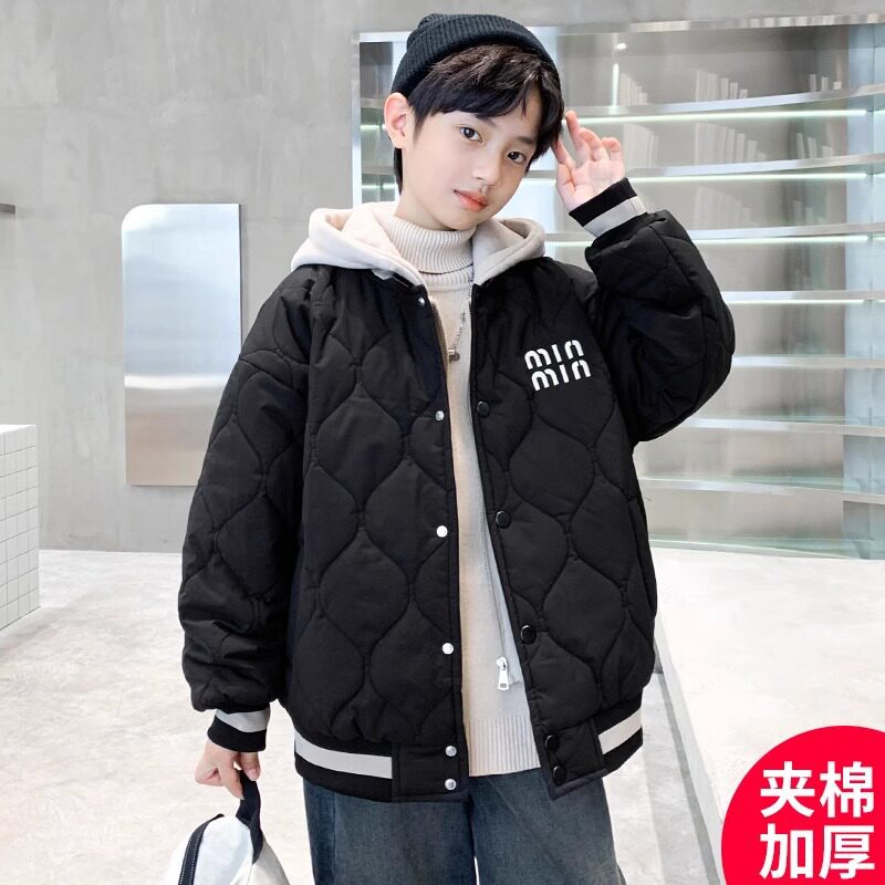 2026新款男童冬装棒球服外套冬季夹棉加厚中大儿童男孩秋冬款棉服