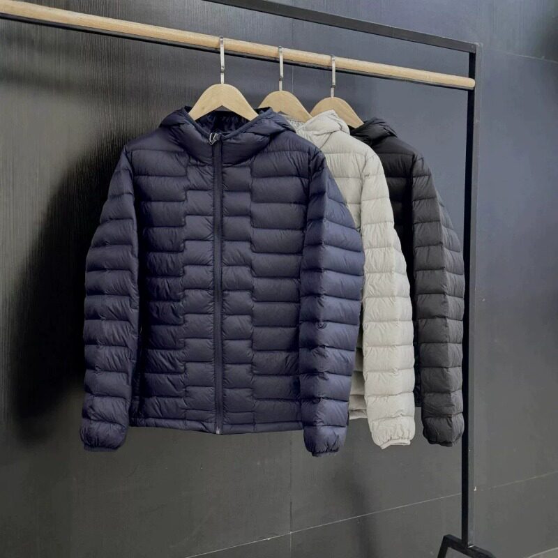 2026新款男式连帽轻薄羽绒服保暖透气羽绒休闲夹克外套