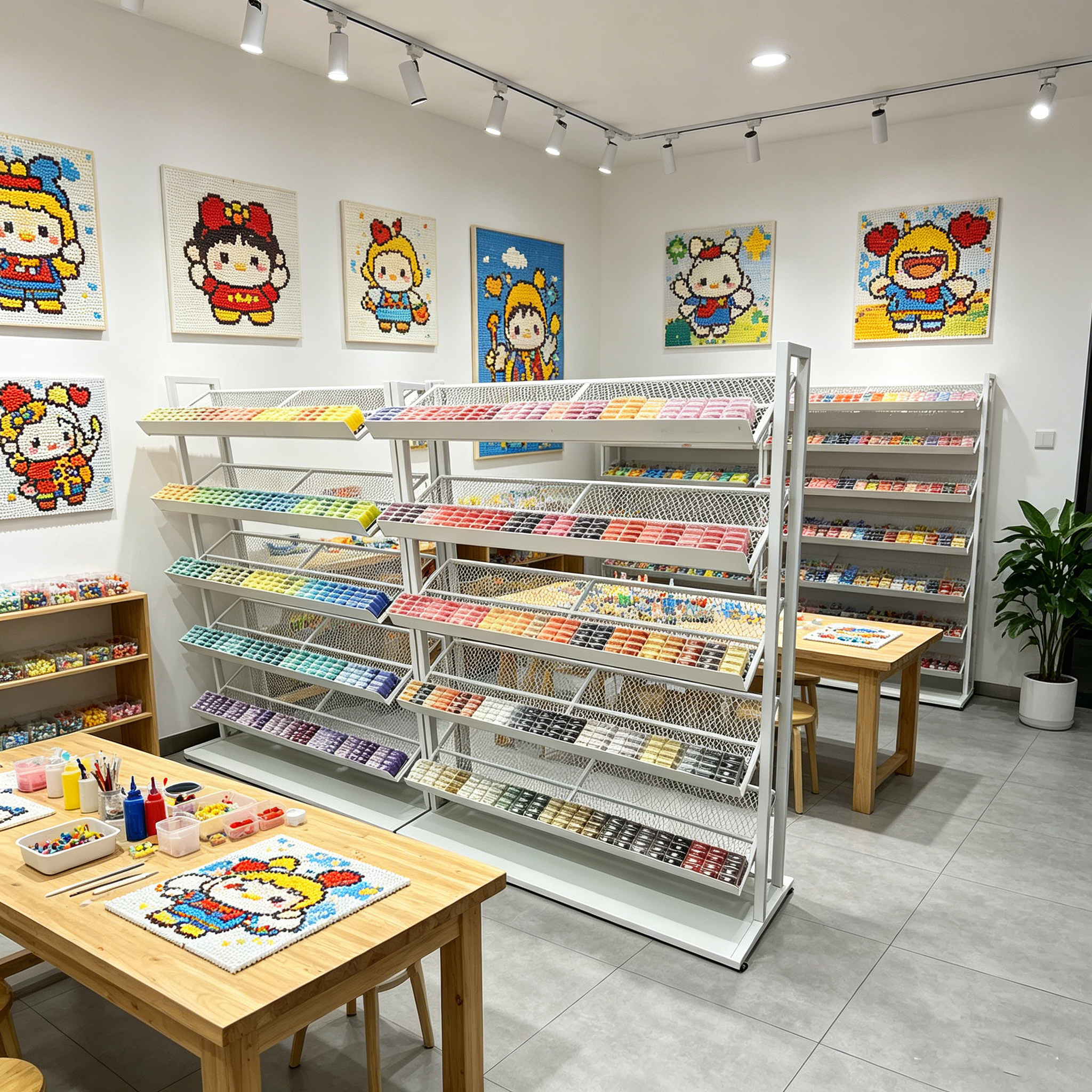 拼豆米珠收纳展示架 透明多层置物架 手工材料分装整理盒