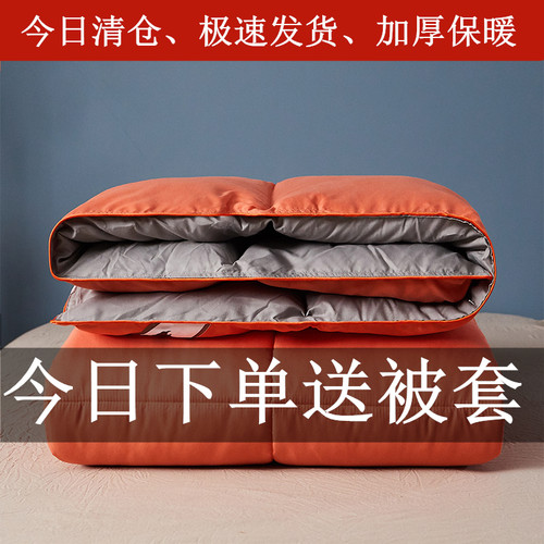 羽丝绒被95白羽丝被被冬被子被芯加厚双人冬季保暖正品单人学生
