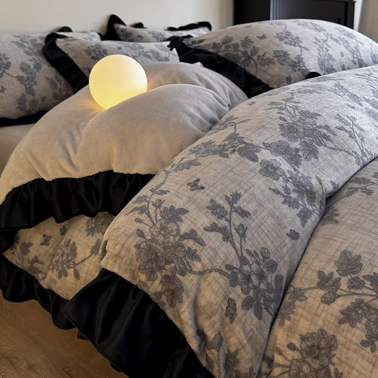 秋冬牛奶绒四件套保暖法兰绒加厚