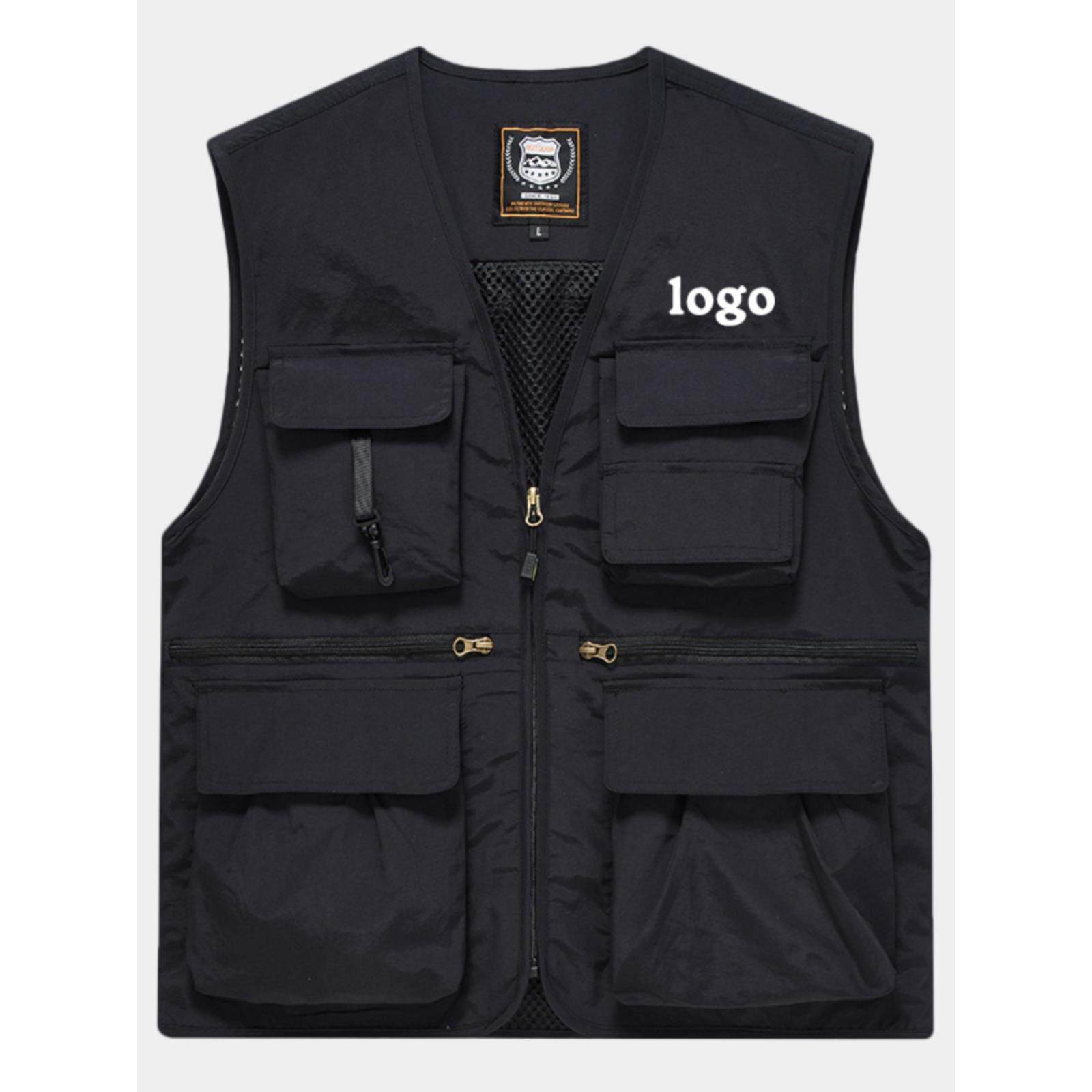 工装马甲多口袋摄影师钓鱼背心定制印logo工作服导演记者坎肩外套