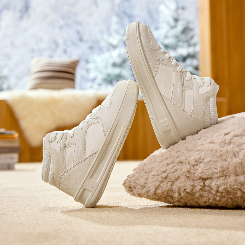 青禾 361度加绒运动鞋女鞋2026冬季新款革面防泼水鞋子保暖休闲鞋,运动鞋new,运动休闲鞋,淘宝优惠券,粉丝福利购,淘宝优惠卷