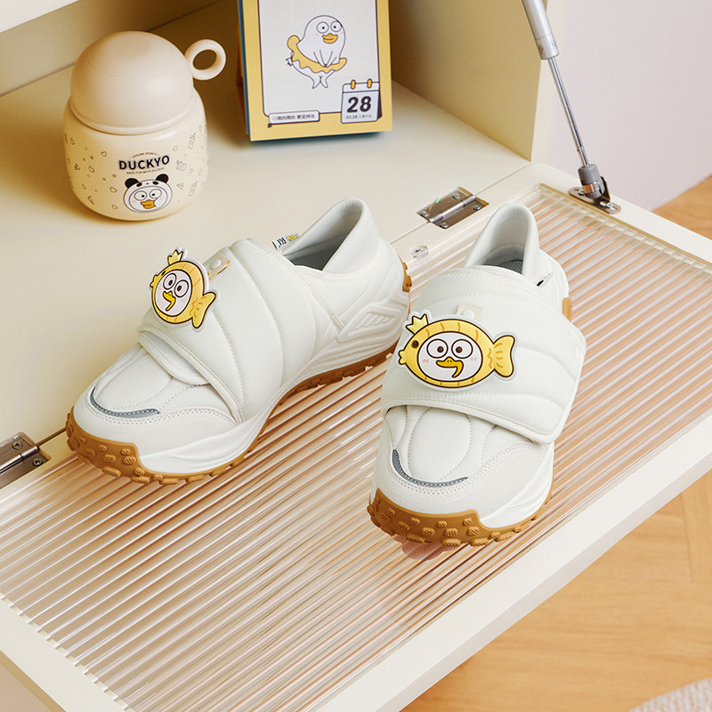 小刘鸭联名 摸鱼鞋361度男鞋运动鞋2026冬季新款办公懒人鞋休