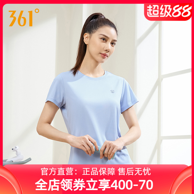 361度运动t恤女2024春季