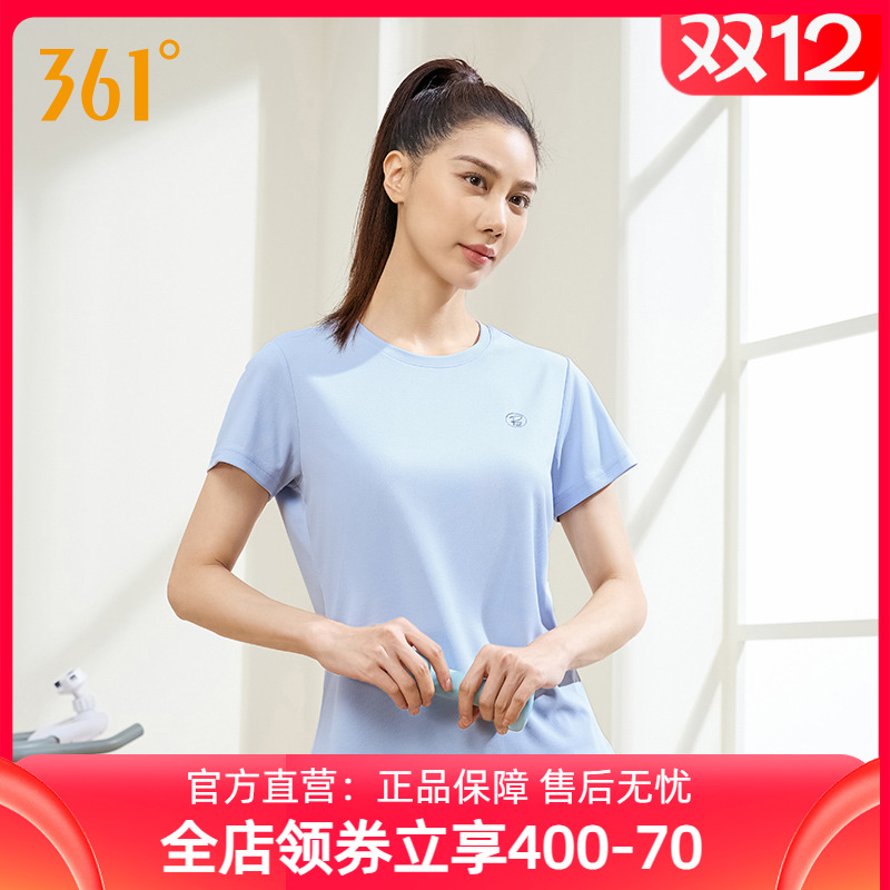 361度运动t恤女2024春季