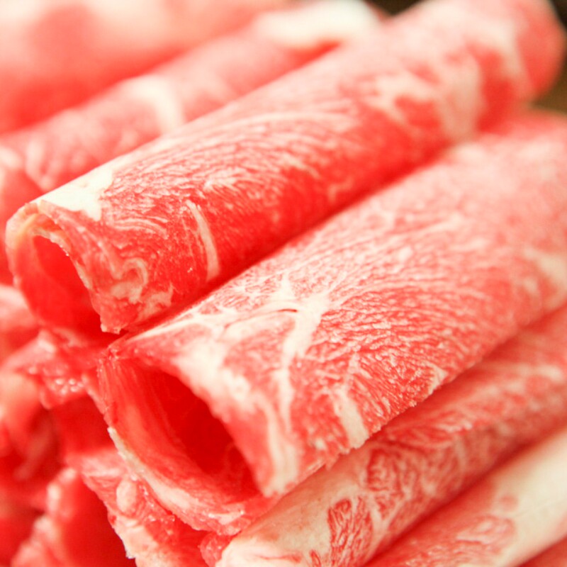 百香顺雪花肥牛卷500g新鲜冷冻盒装雪花牛肉卷火锅美味肥牛卷