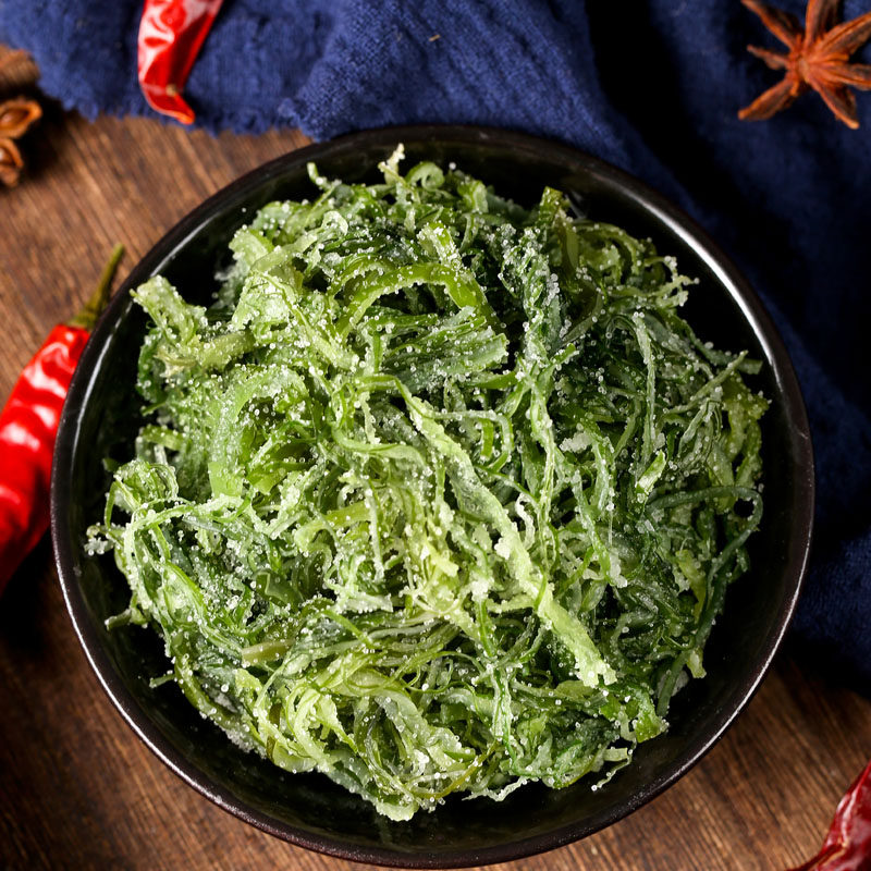 盐渍裙带菜寿司海藻中华海草新鲜海带丝商用半干货裙带菜细丝即食