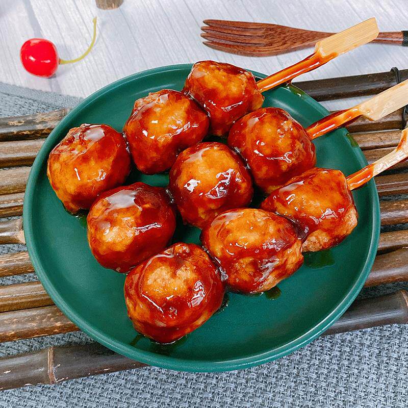 大成照烧脆骨丸子串800g/10串 便利店脆骨丸日式碳烤鸡肉串烧烤