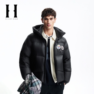 SEASON HIGH NFL联名2025年冬季新款男装羽绒服宽松连帽长