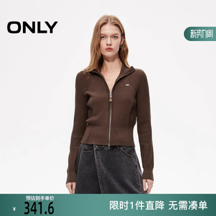 新款 女 百搭保暖小高领显瘦短款 针织衫 12613A014 开衫 ONLY2025冬季