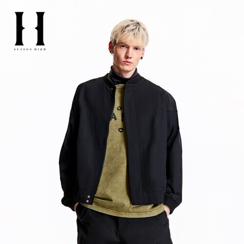 SEASON HIGE冬季BSQ联名舒适潮流时尚立体刺绣棒球服夹克外套男装