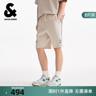侧面条纹撞色字母装 短裤 杰克琼斯男装 饰宽松 NBA联名勇士队