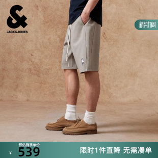 子两侧插袋后侧皮标时尚 杰克琼斯NBA联名夏季 廓形裤 短裤 潮流 男装