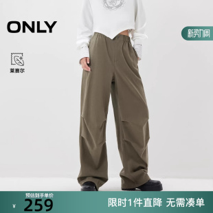女 ONLY2025冬新款 休闲裤 风街头高腰宽松直筒裤 125314036 工装
