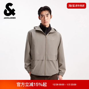 上衣商务连帽 通勤休闲长袖 杰克琼斯男装 士冬冬夹克2025年新款