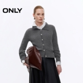 女 ONLY2026春季 12613B002 短款 毛衣针织衫 新款 百搭翻领正肩开衫