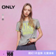 新款 T恤女 休闲时尚 口正肩短袖 126101064 撞色印花袖 ONLY2026春季