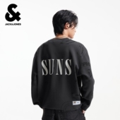 杰克琼斯男生NBA联名冬圆领卫衣2025年新款 运动简约上衣